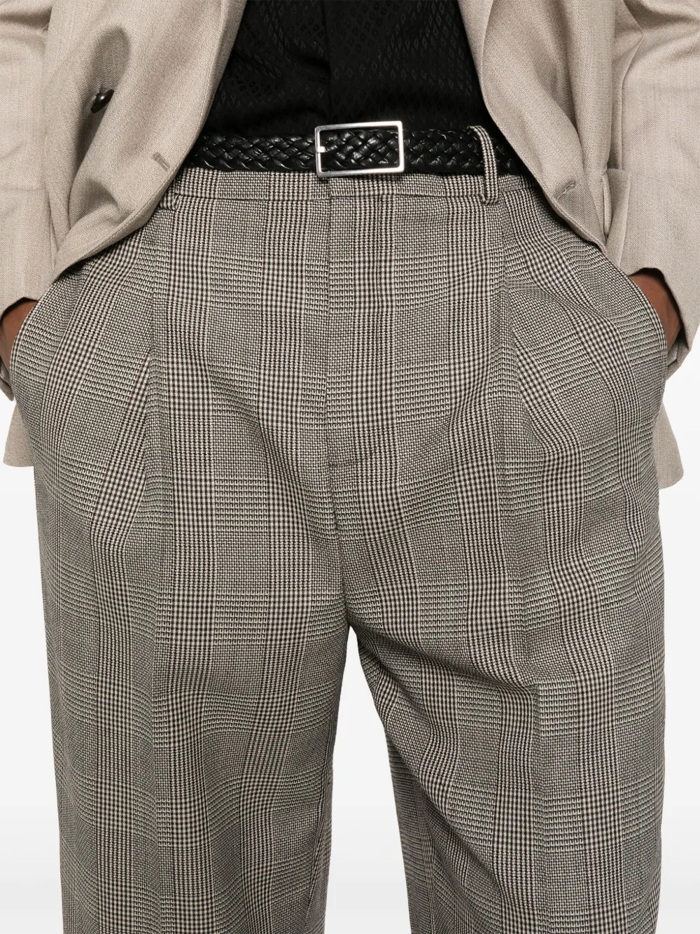 Saint Laurent Geruite broek Bruin
