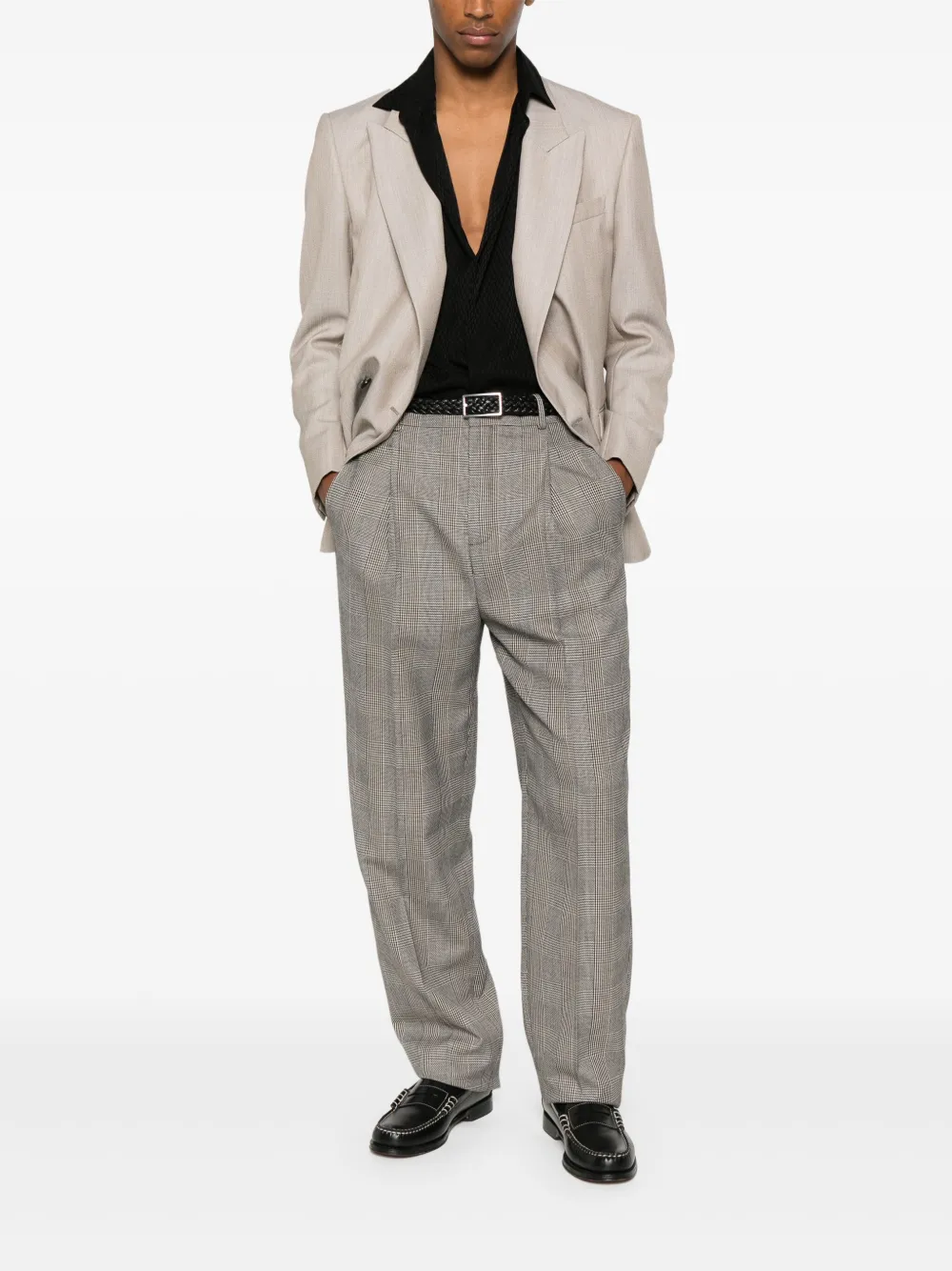 Saint Laurent Geruite broek - Bruin