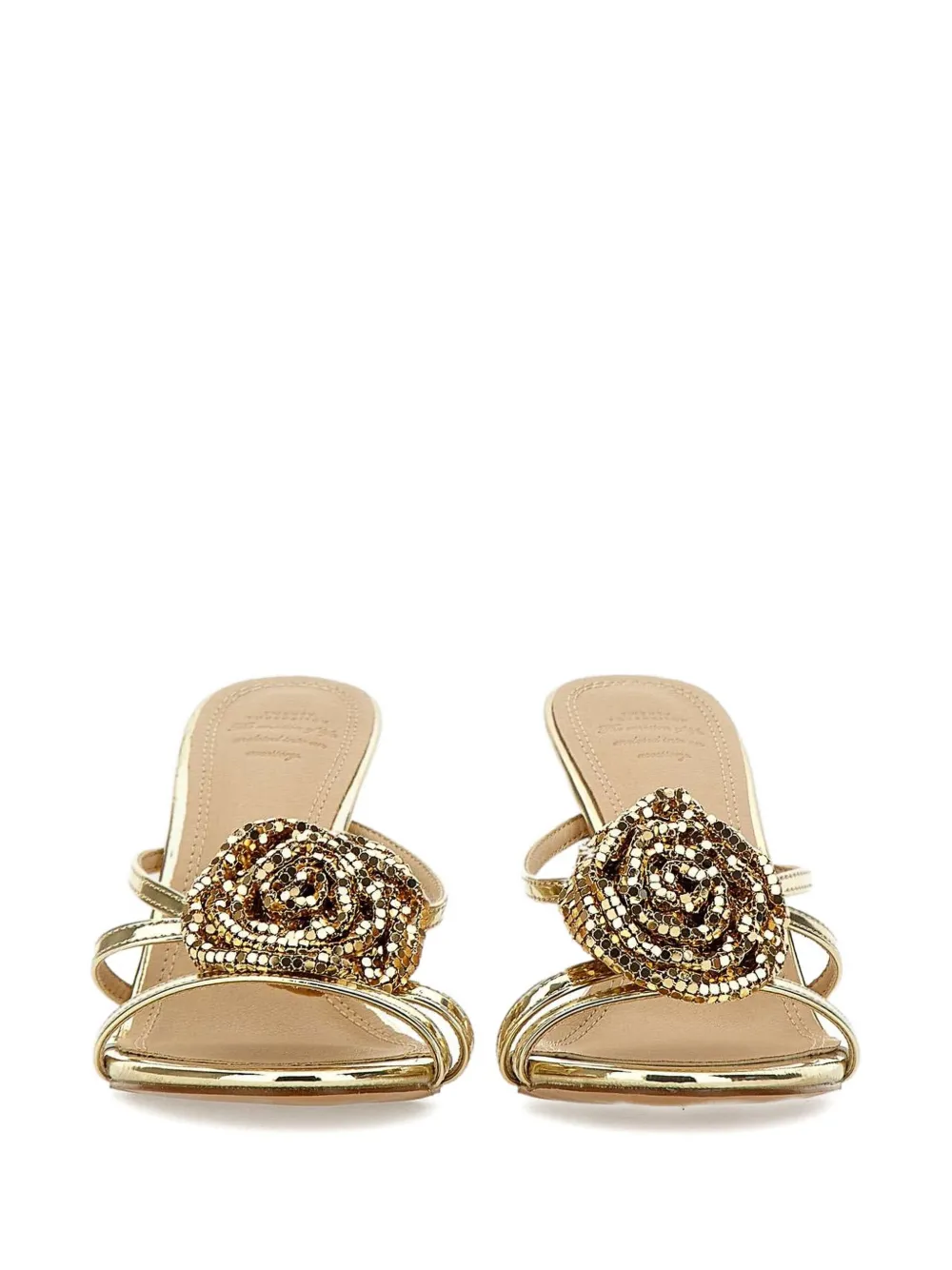 TWENTY FOURHAITCH 90mm metallic-finish sandals Gold