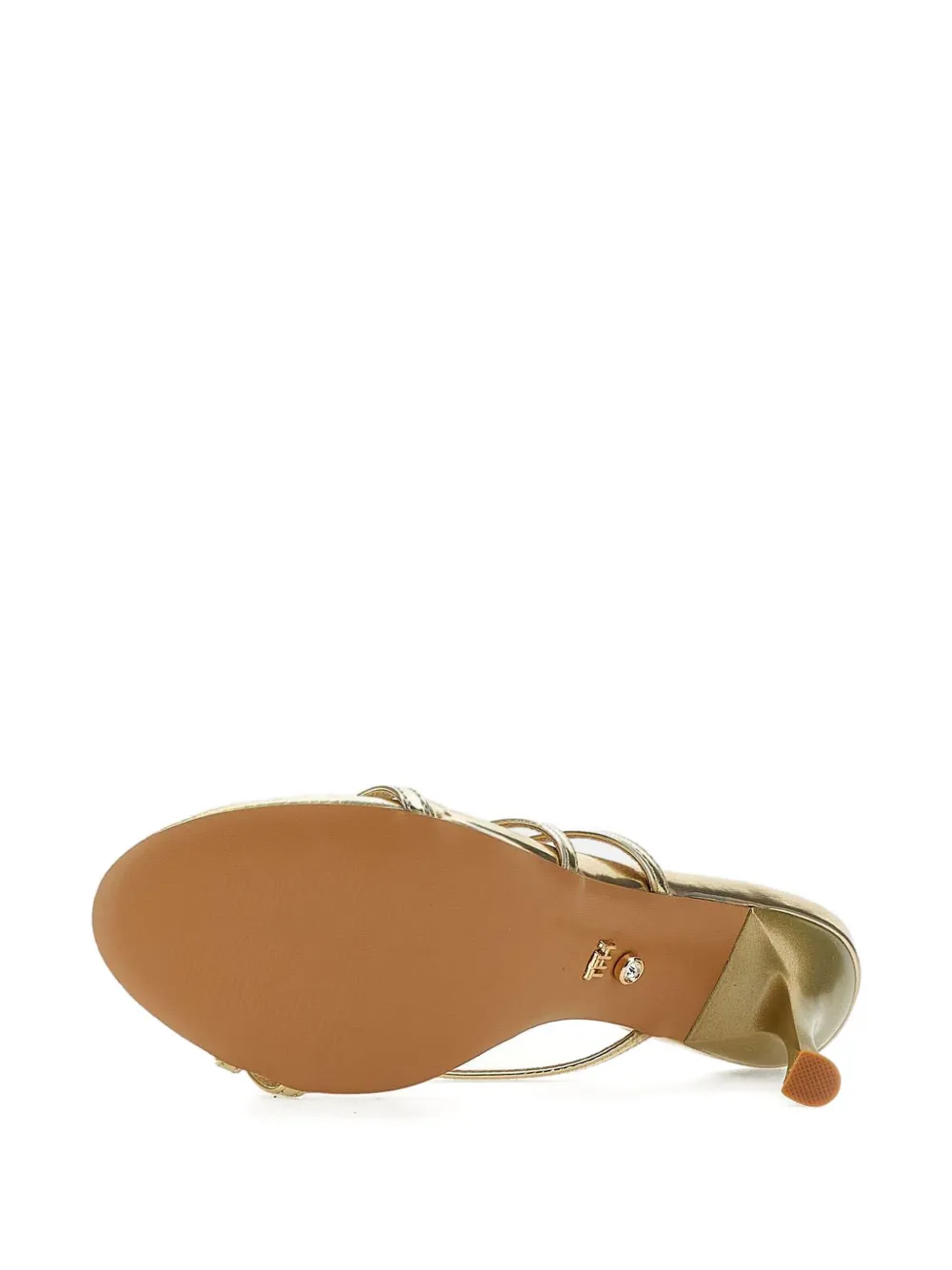 TWENTY FOURHAITCH 90mm metallic-finish sandals Gold