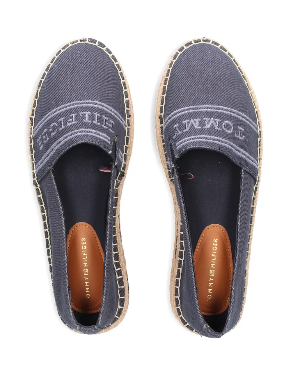 Tommy Hilfiger Espadrilles met plateauzool Blauw