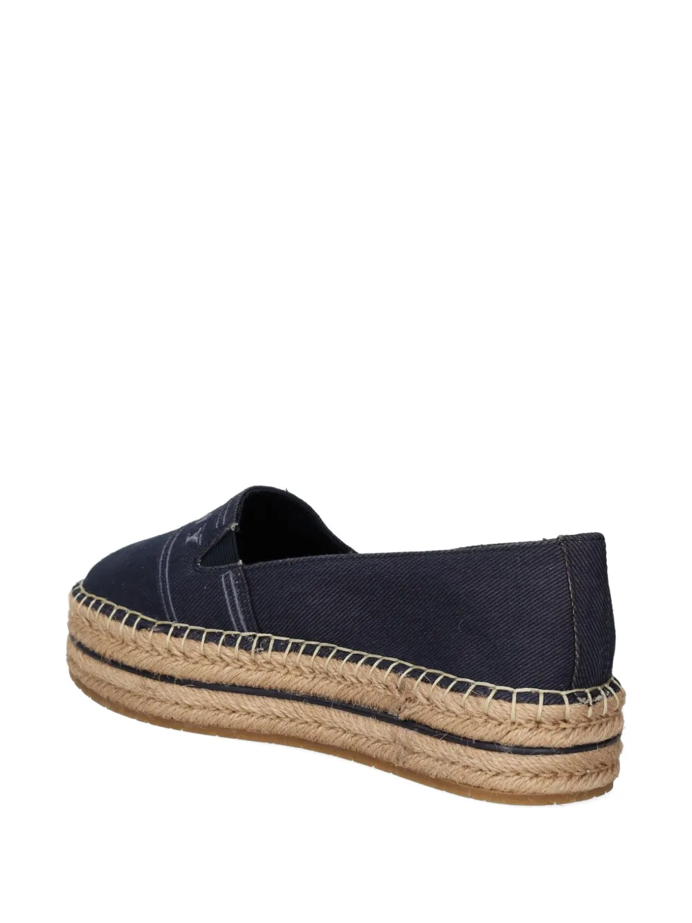 Tommy Hilfiger Espadrilles met plateauzool Blauw