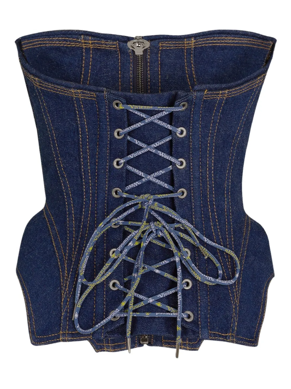 Vivienne Westwood Denim cobrax korset Blauw