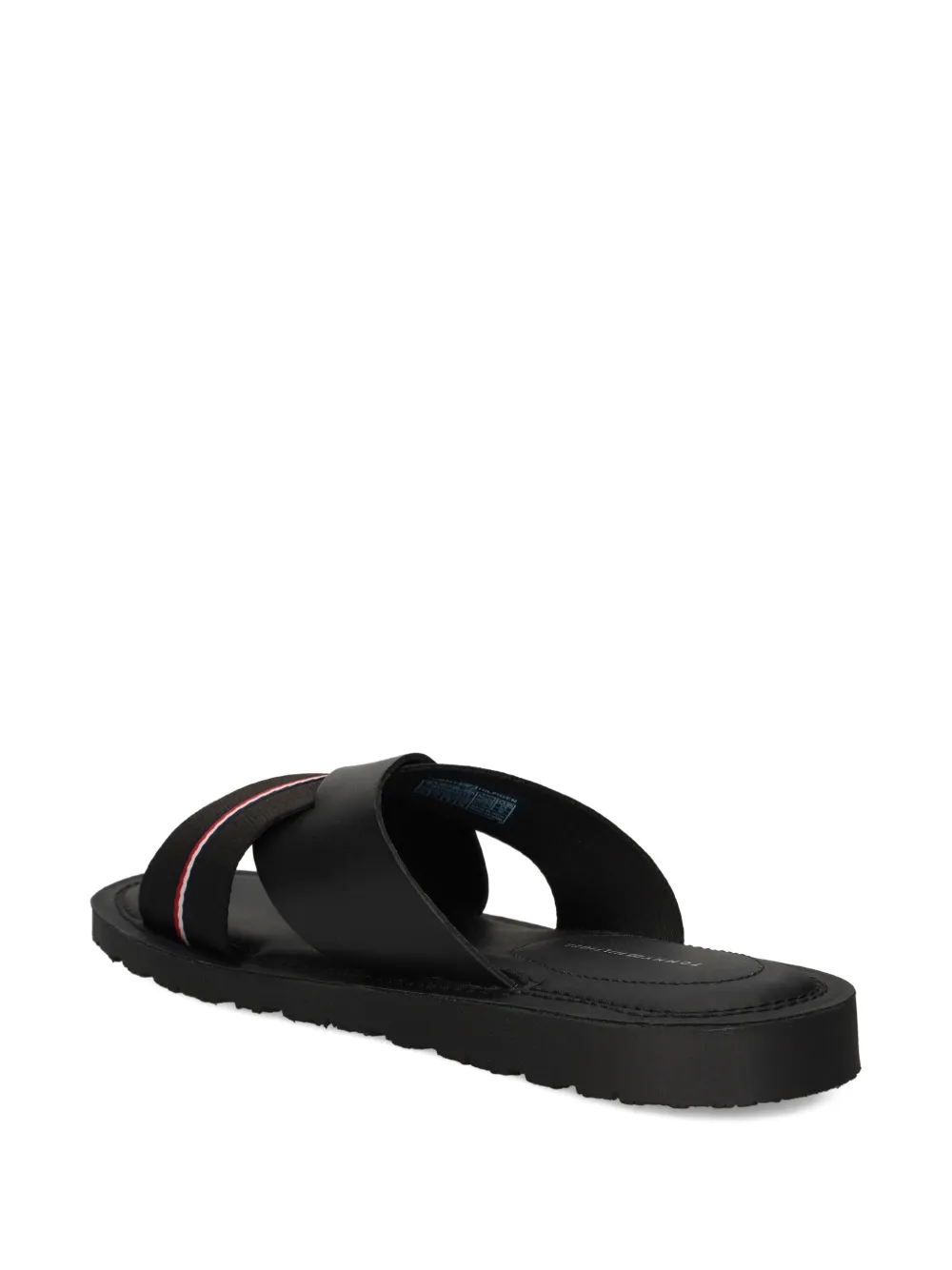 Tommy Hilfiger cross-strap slide sandals Black