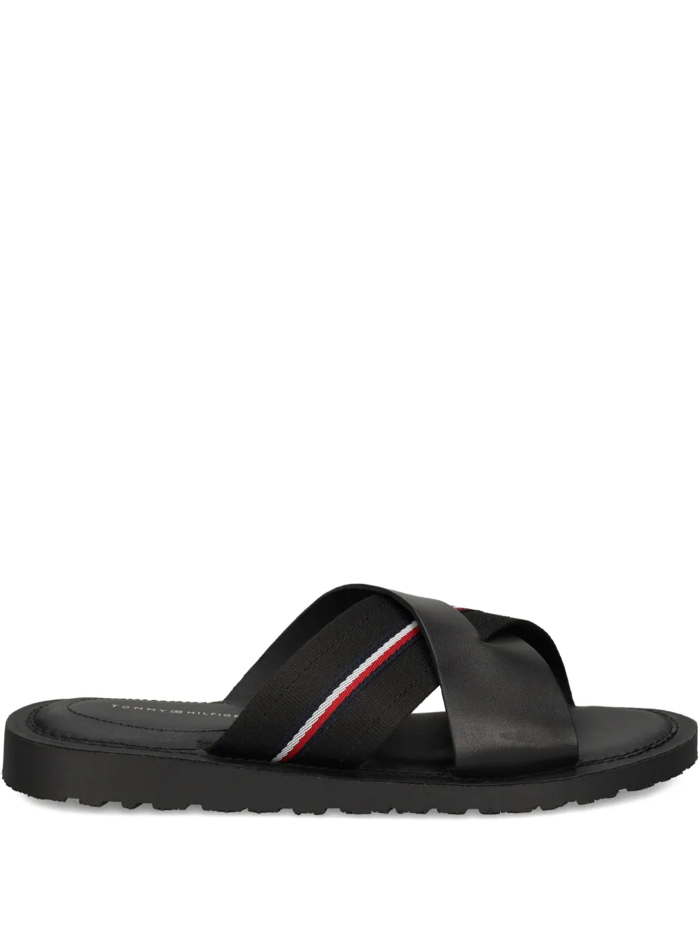 Tommy Hilfiger cross-strap slide sandals | Schwarz | Image 1