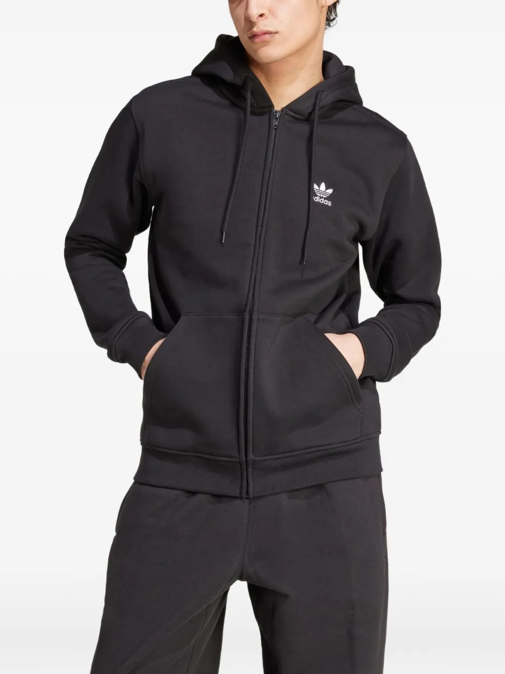 adidas Hoodie met rits Zwart