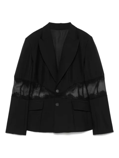Quetsche sheer-panelled blazer