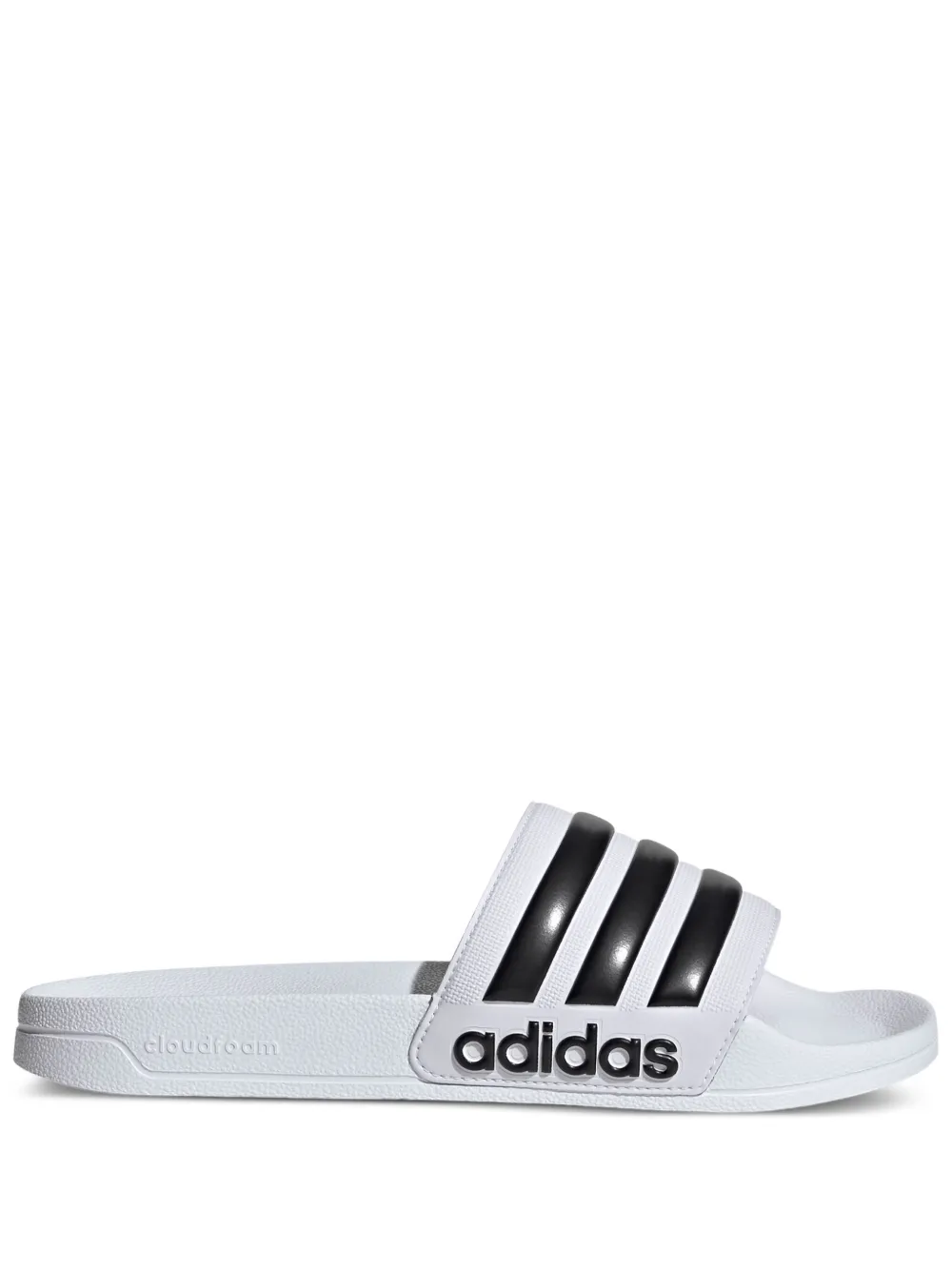 adidas 3-stripe logo slides | White | Image 1