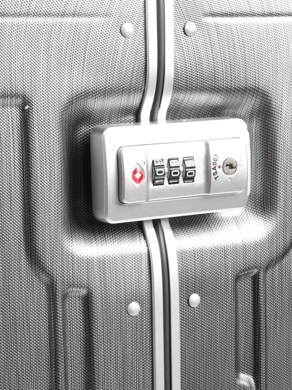 PIQUADRO textured wheeled luggage Zilver