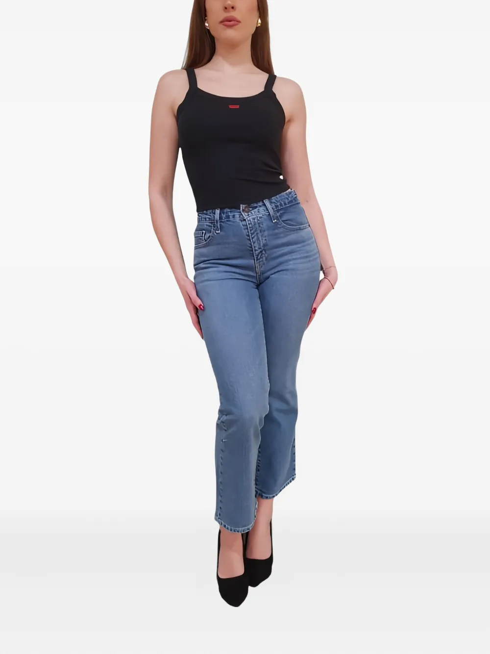 Levi's High waist straight jeans Blauw