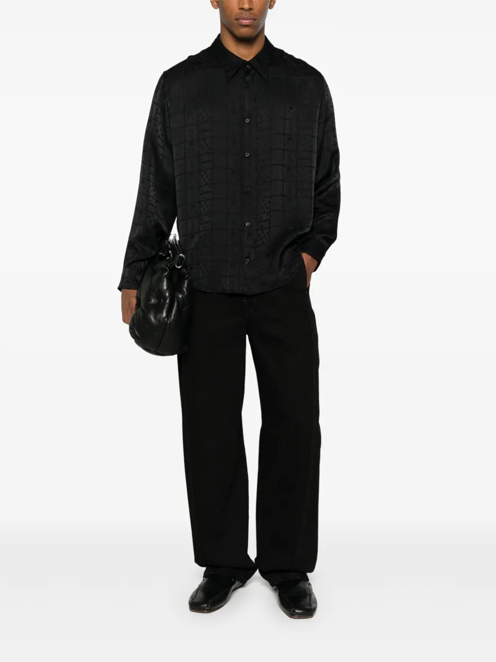 LOÏS DIONISIO checked shirt - Zwart