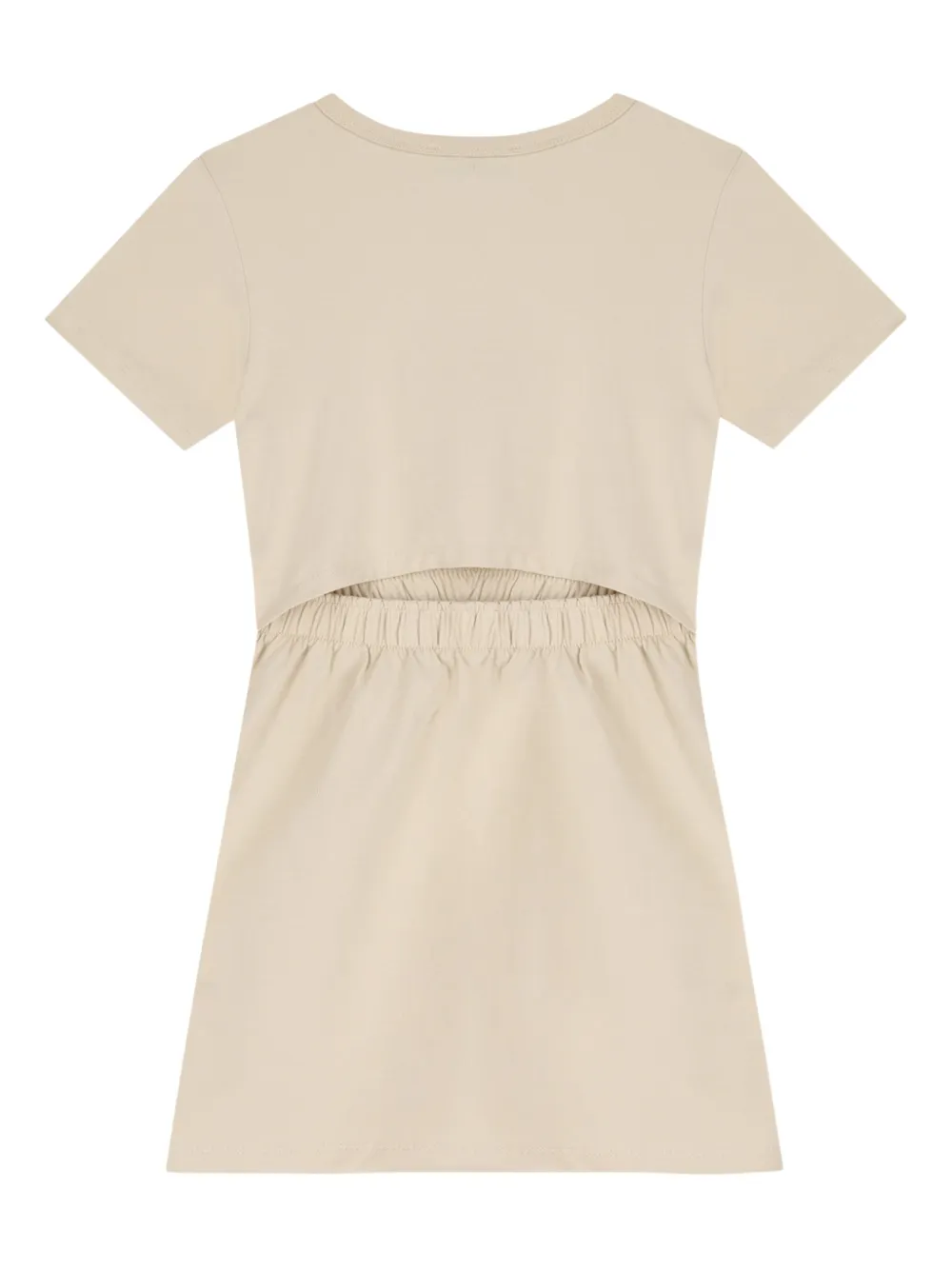 Calvin Klein Kids Jurk met glitterlogo Beige