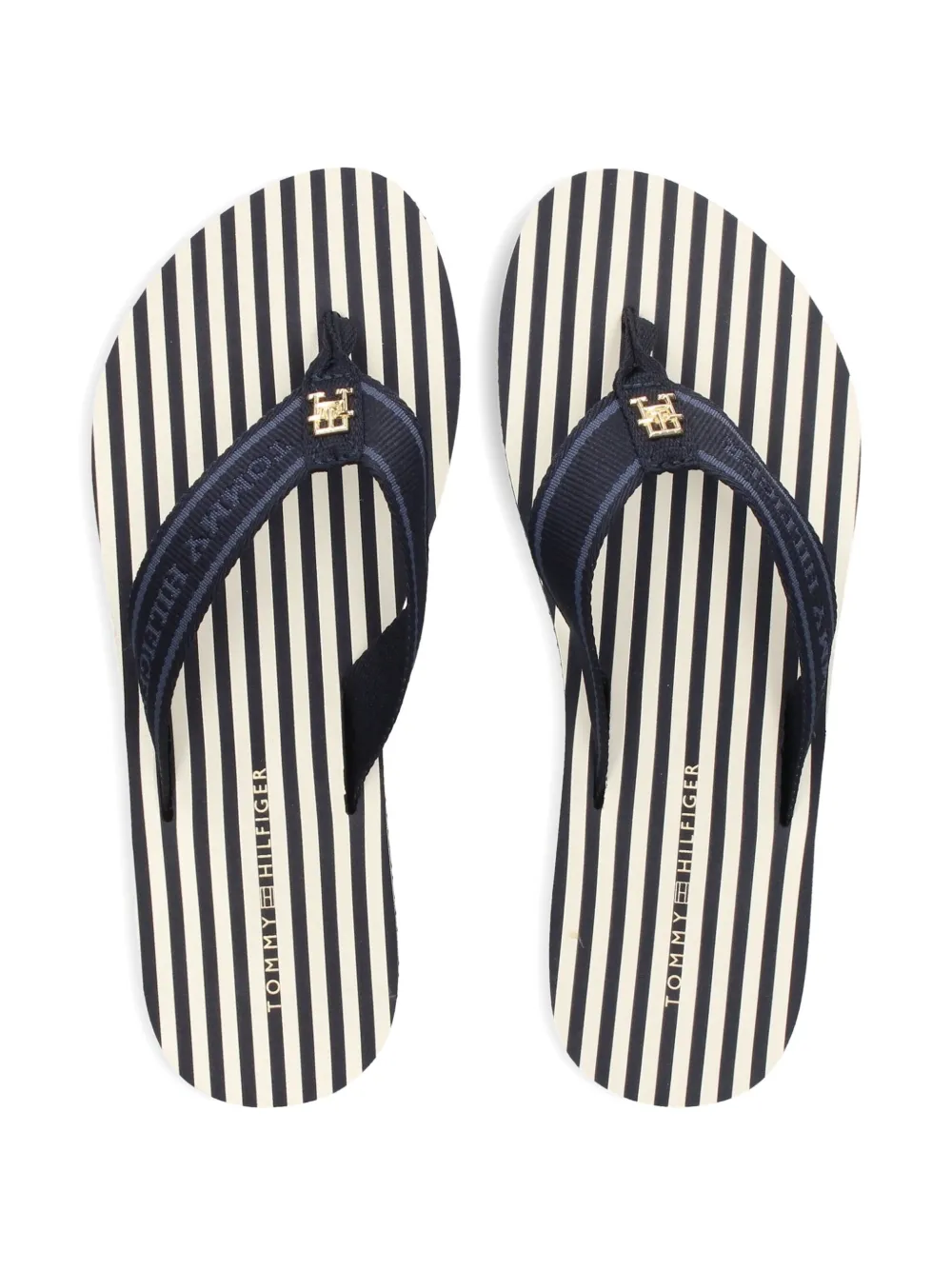 Tommy Hilfiger striped flip flops Blue