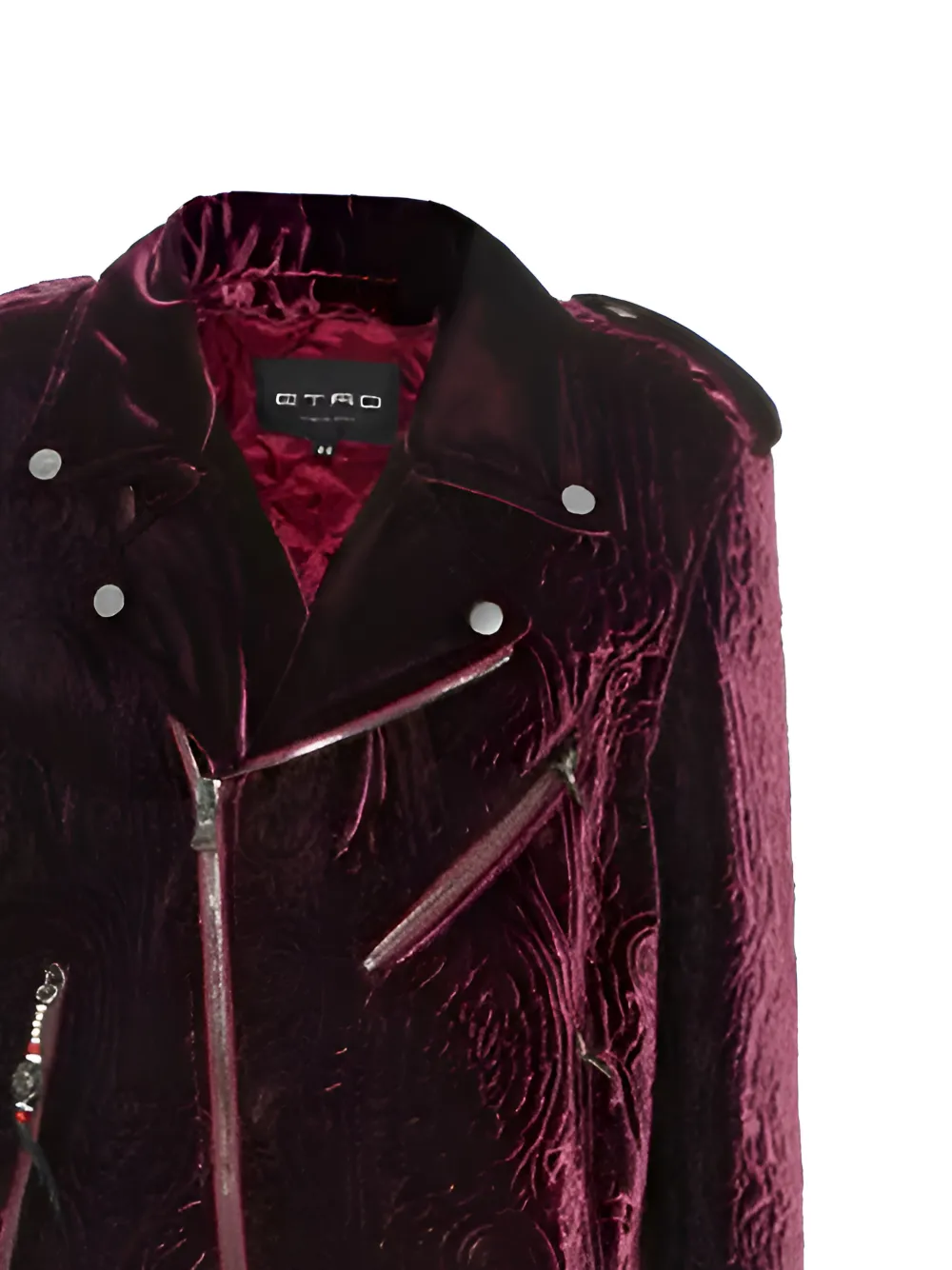  Etro Velvet Quilted Jacket - Red 