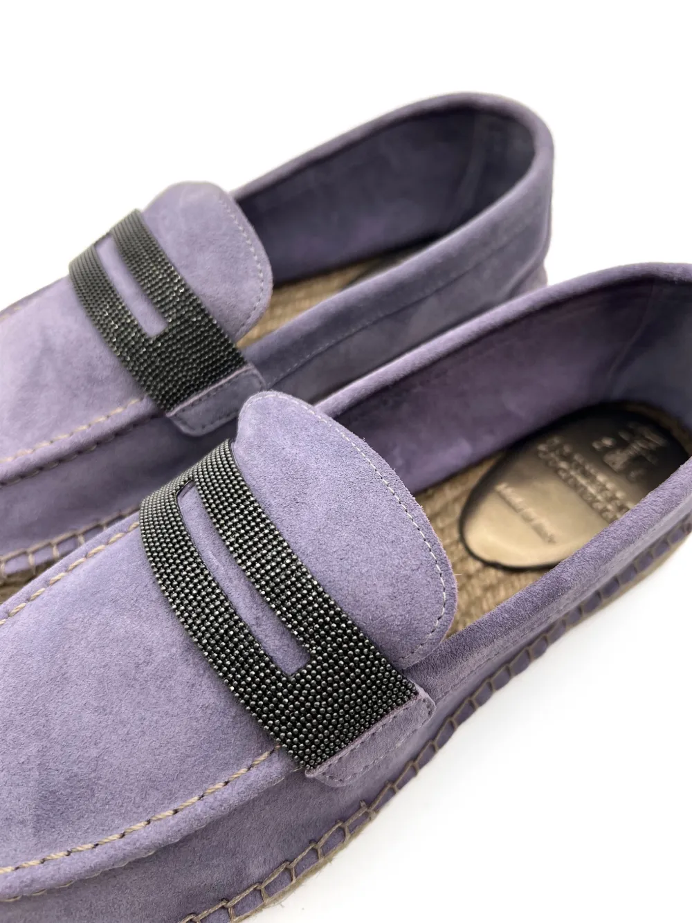 Brunello Cucinelli Monili-detail espadrilles Purple