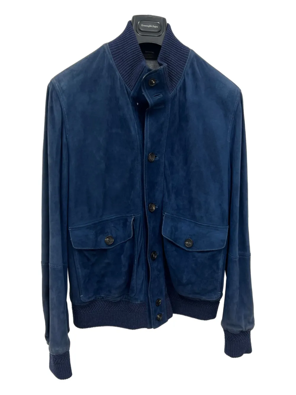 Zegna Suède jack Blauw