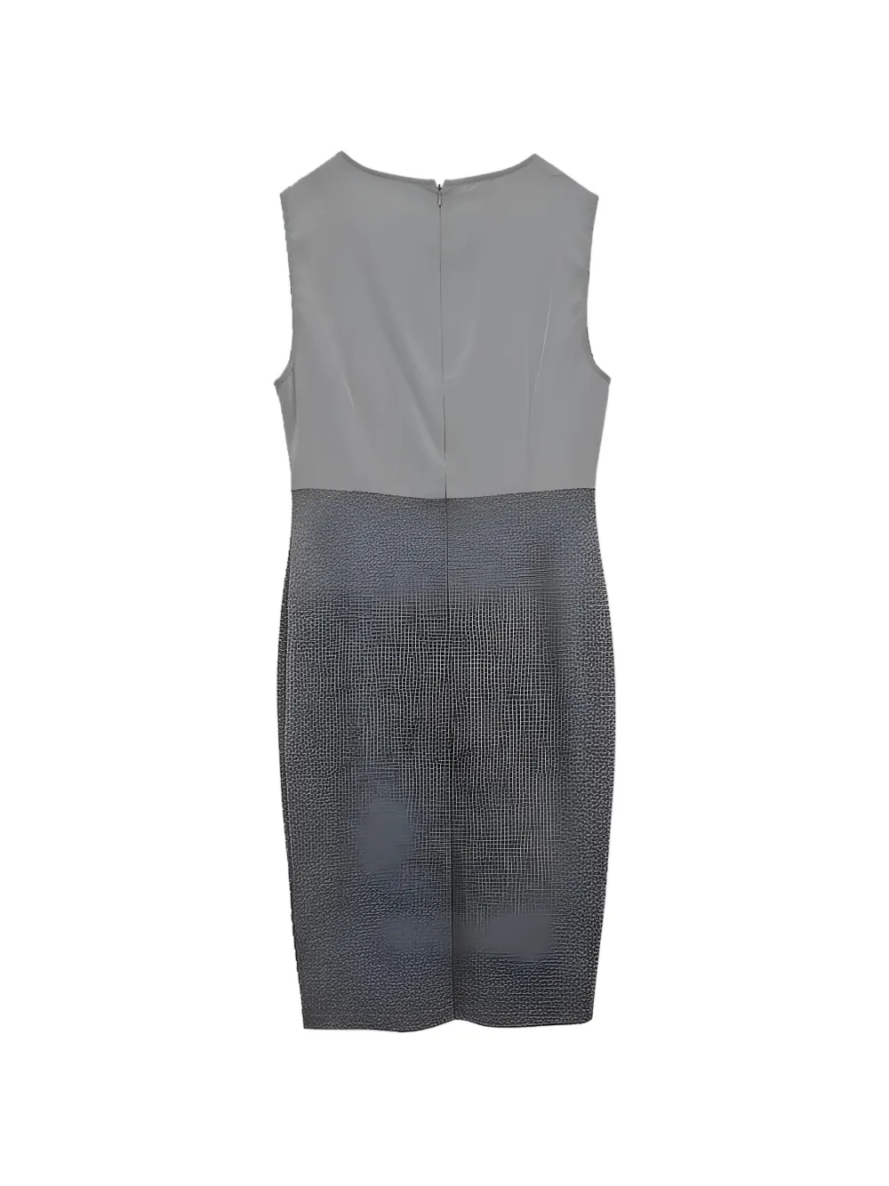 Brunello Cucinelli Tweekleurige mouwloze mini-jurk Grijs