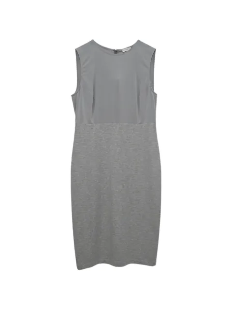 Brunello Cucinelli two-tone sleeveless midi dress