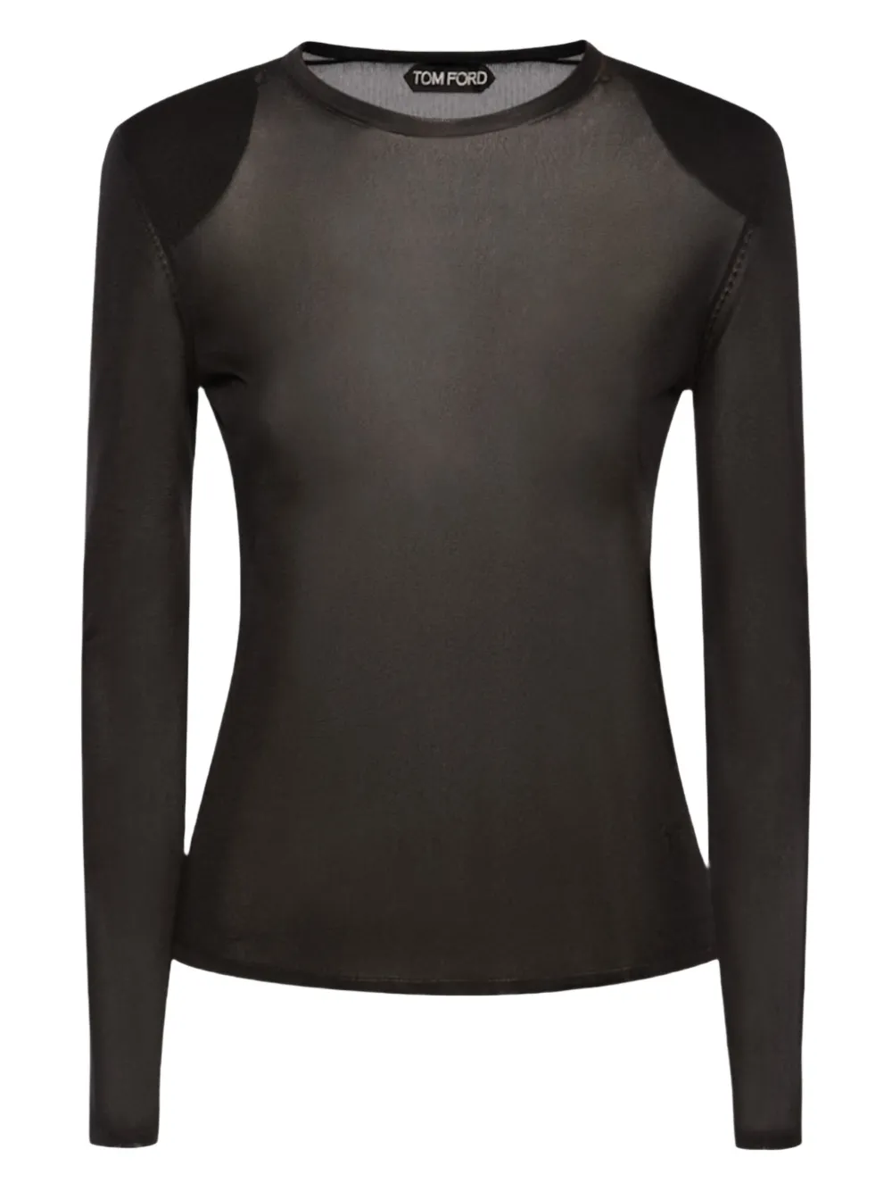 TOM FORD パデッドショルダー トップ - ブラック TOM FORD パデッドショルダー トップ - ブラック