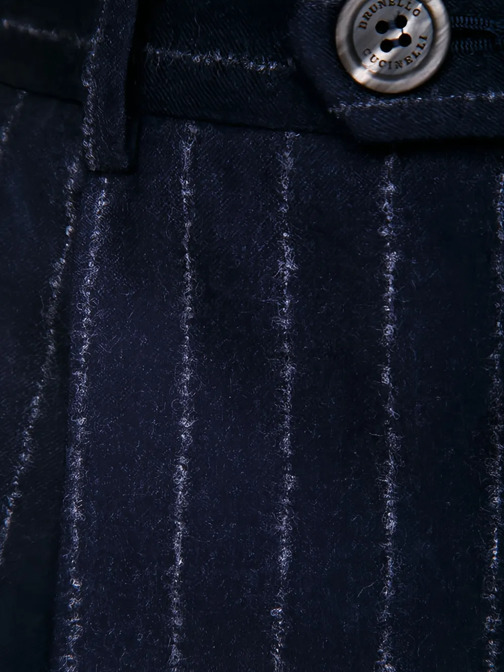 Brunello Cucinelli Broek met krijtstreep Blauw