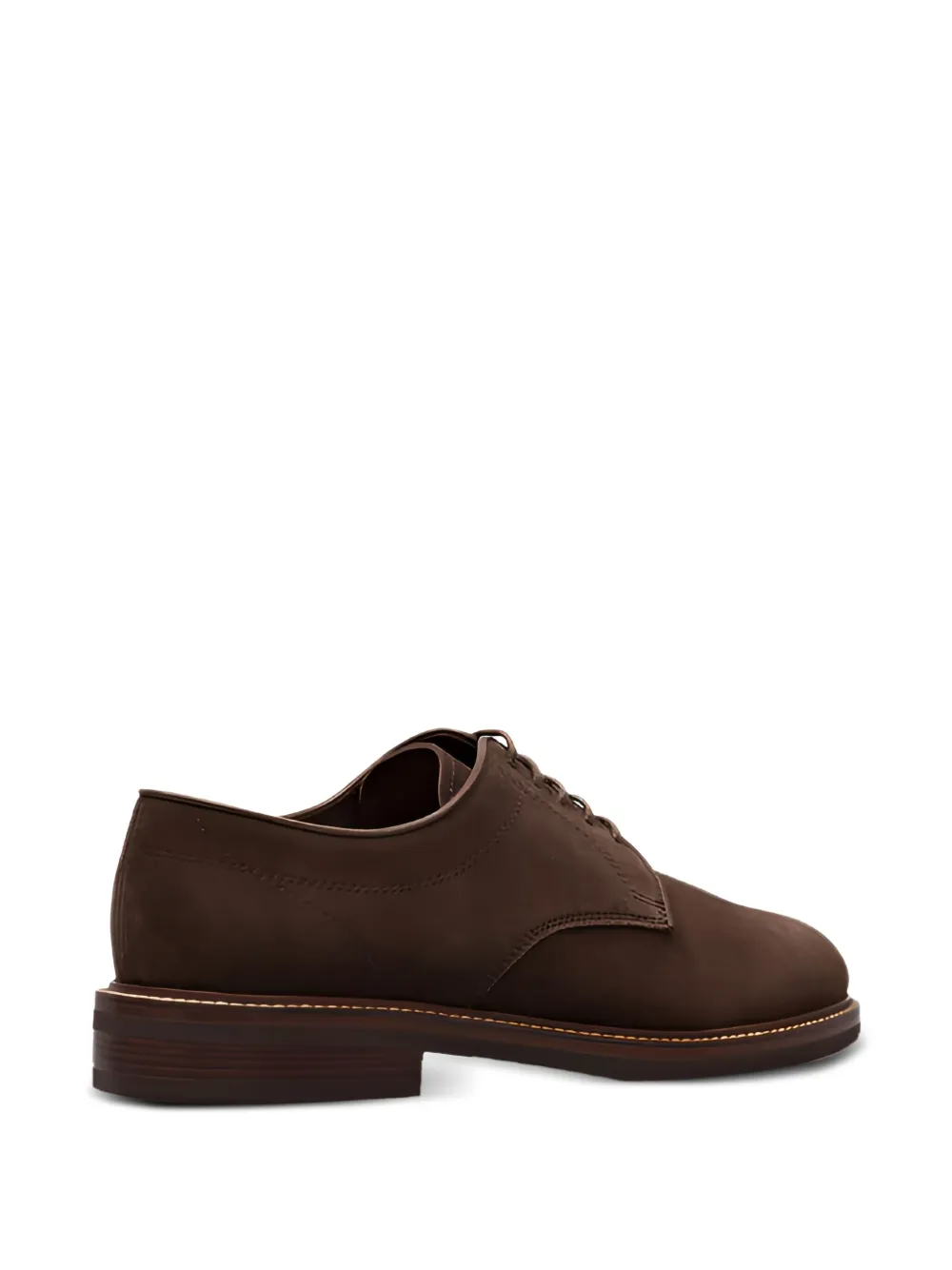 Brunello Cucinelli Suède veterschoenen C8832 BROWN