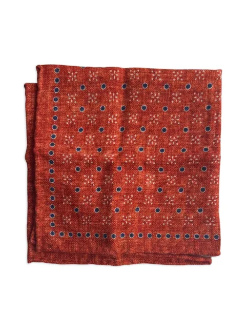 Brunello Cucinelli geometric-print wool pocket square