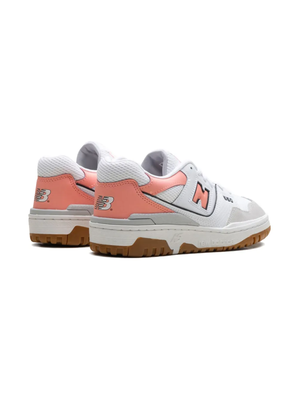 New Balance Kids 550 "Brighton Grey Omega Pink" sneakers White