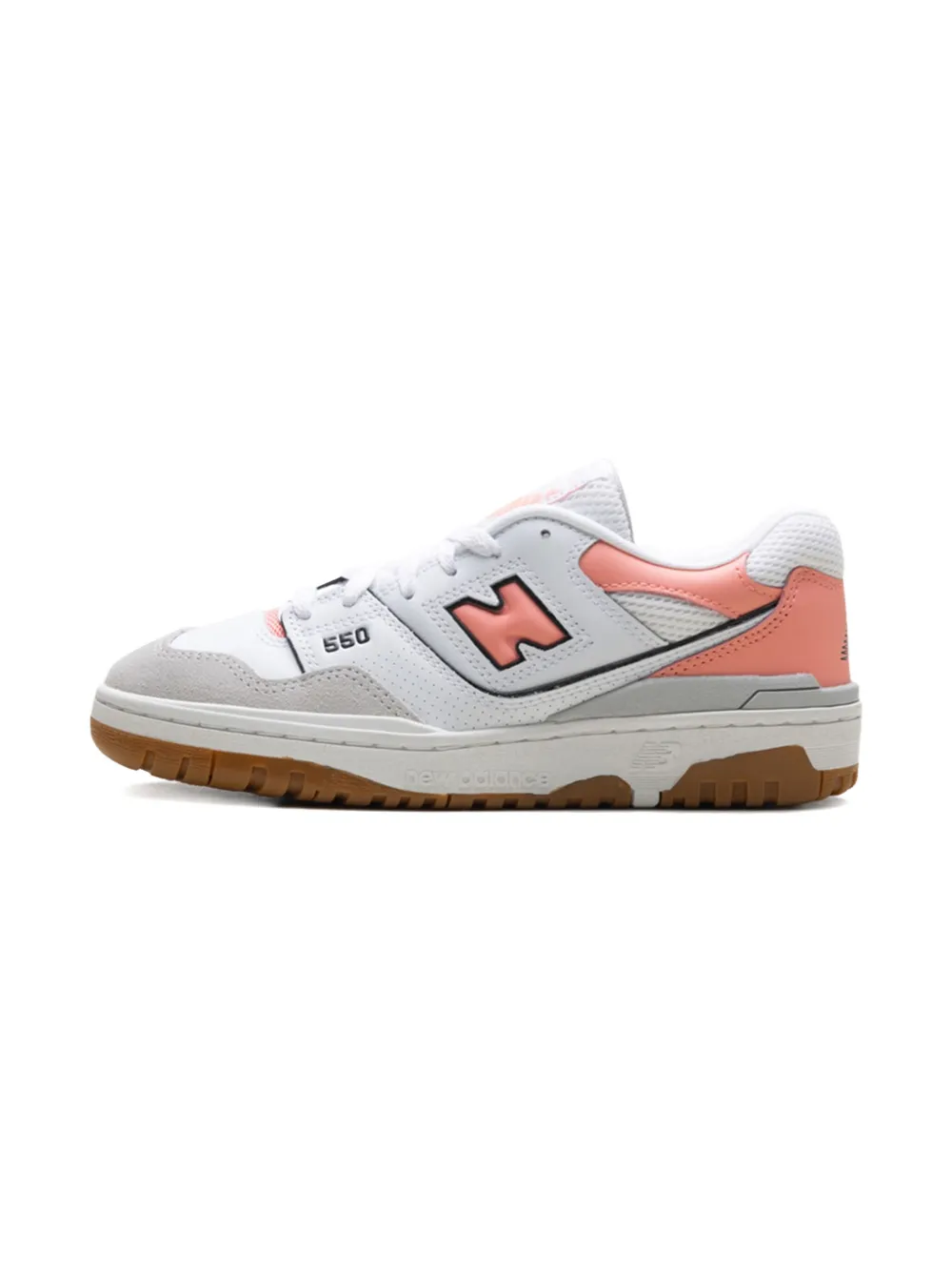 New Balance Kids 550 "Brighton Grey Omega Pink" sneakers White