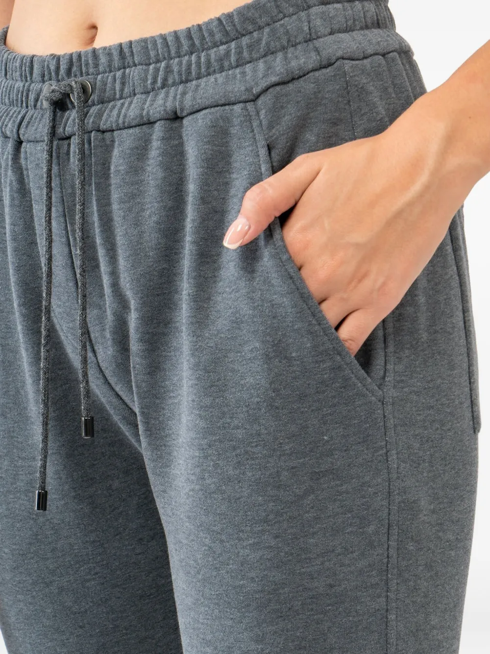 Brunello Cucinelli drawstring zip-detail trousers Grijs