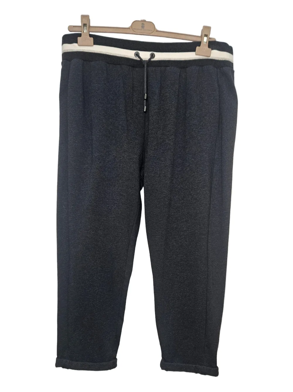 Brunello Cucinelli Drawstring-waist Track Pants In Gray