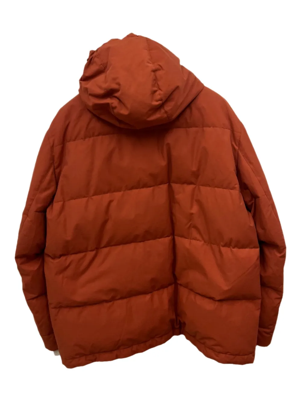 Brunello Cucinelli Donsjack met capuchon Oranje
