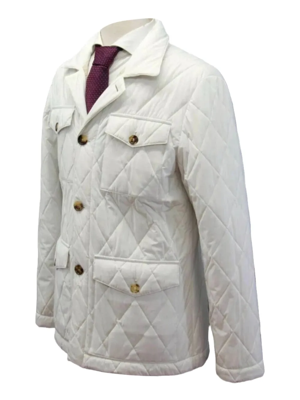 Brunello Cucinelli Gefütterte Jacke | Weiß | Image 1