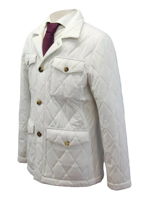 BRUNELLO CUCINELLI パデット ジャケット ホワイト Brunello Cucinelli パデッドジャケット | ホワイト | FARFETCH JP
