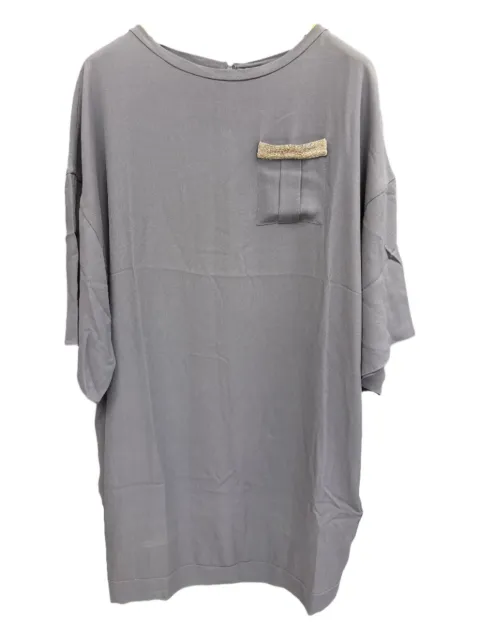 Brunello Cucinelli Vestido com aplicação no bolso