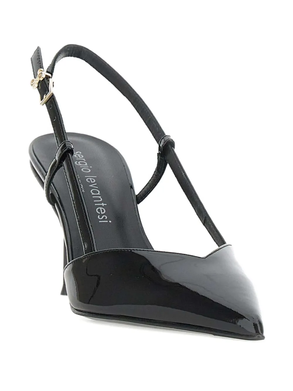 Sergio Levantesi 70mm Giulia slingback pumps - Zwart