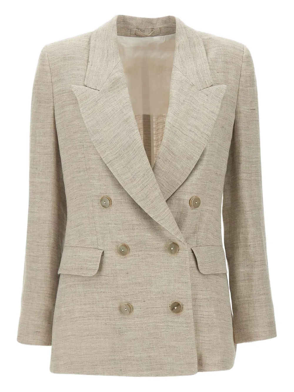 Marella Linnen blazer Beige