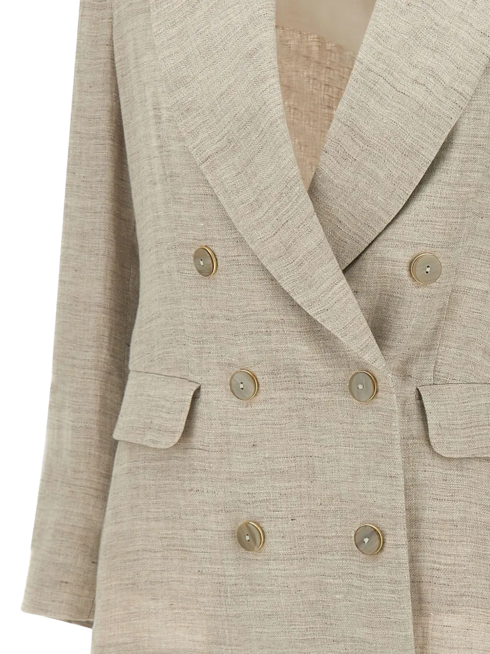 Marella Linnen blazer Beige