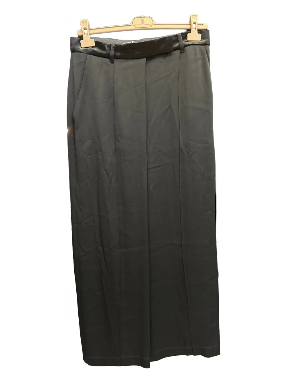 Brunello Cucinelli Midi-plooirok Zwart