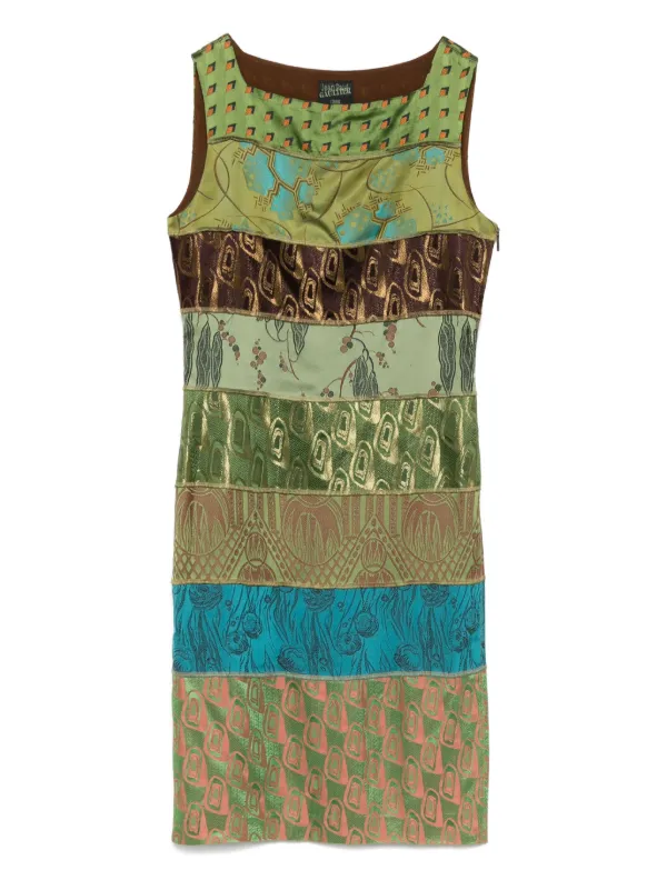 Jean Paul Gaultier Pre-Owned 2000s Panelled Mini Dress | Green