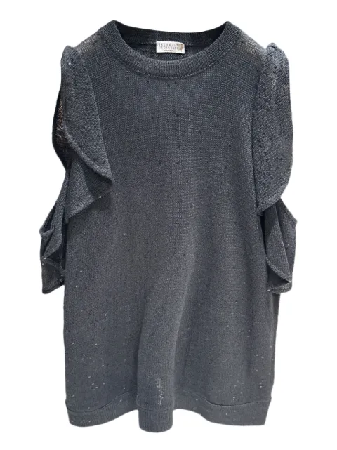 Brunello Cucinelli top con detalle de volantes