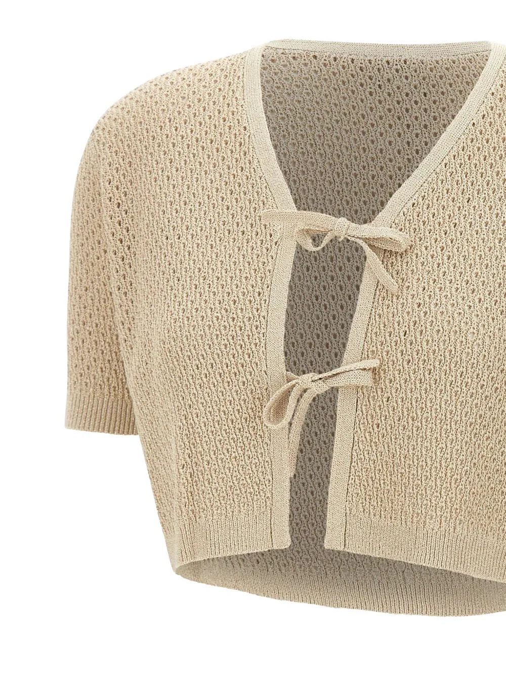 Marella Gestrikt vest Beige