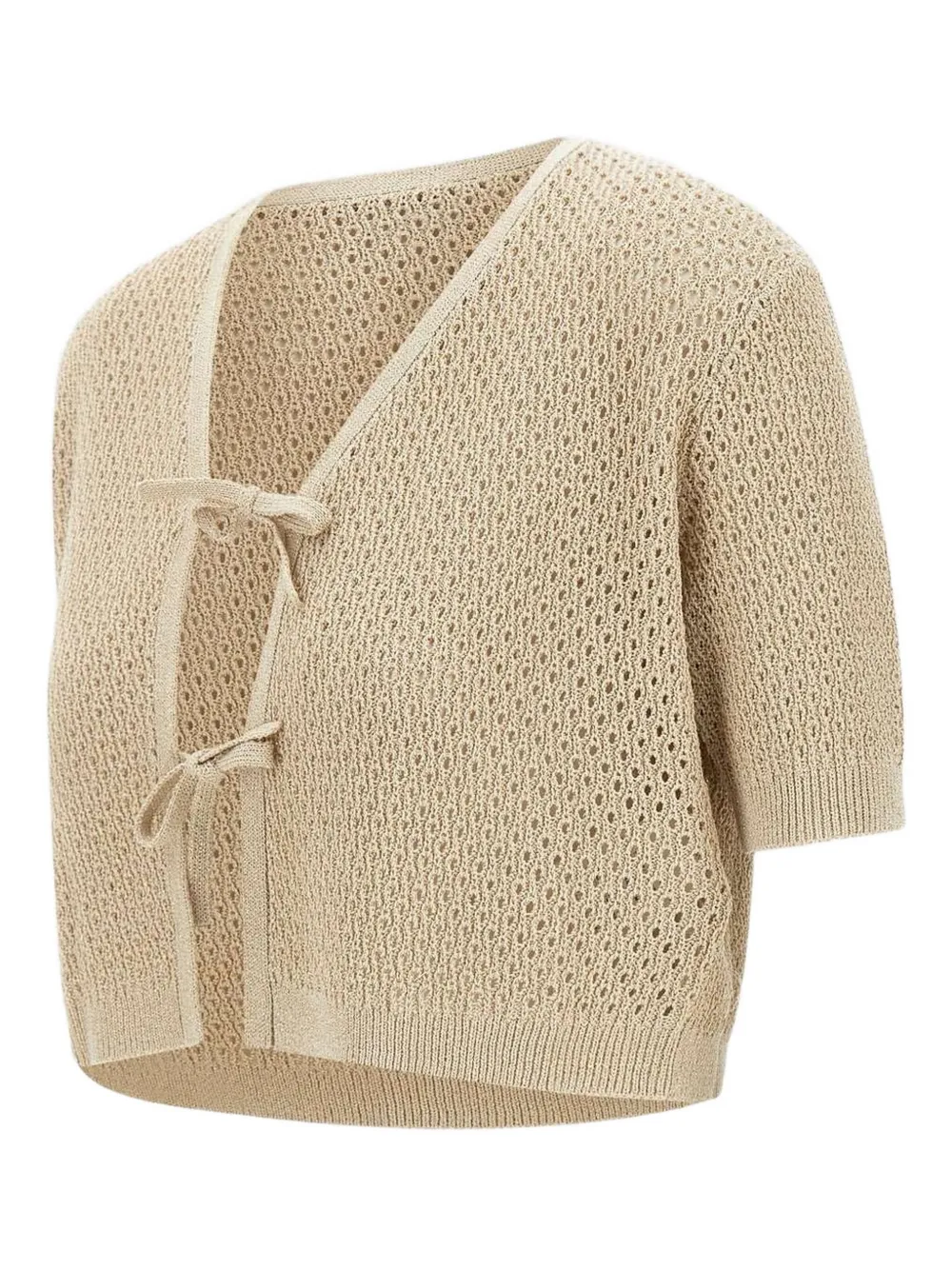 Marella Gestrikt vest Beige