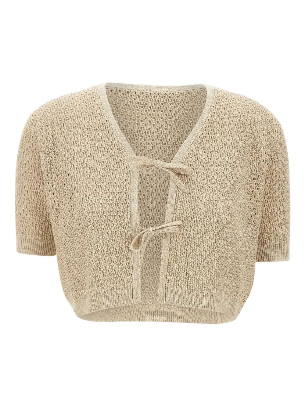 Marella Gestrikt vest Beige