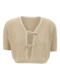 Marella tie-fastening cardigan - Neutrals