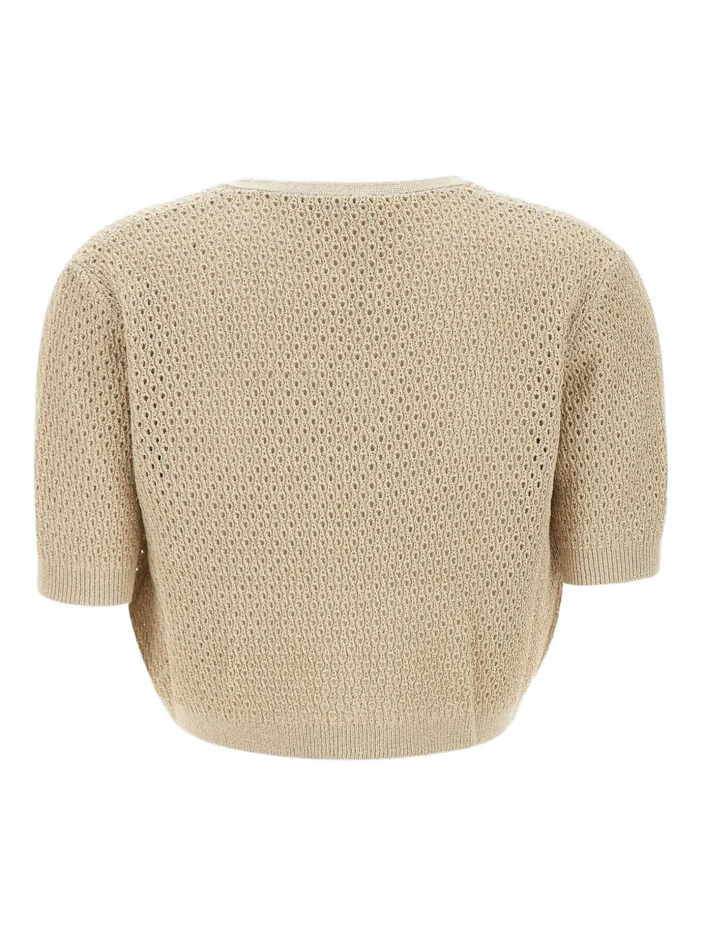 Marella Gestrikt vest Beige