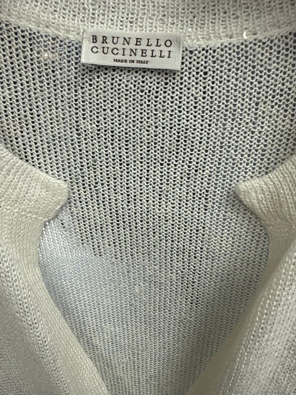 Brunello Cucinelli Gebreide poncho Wit