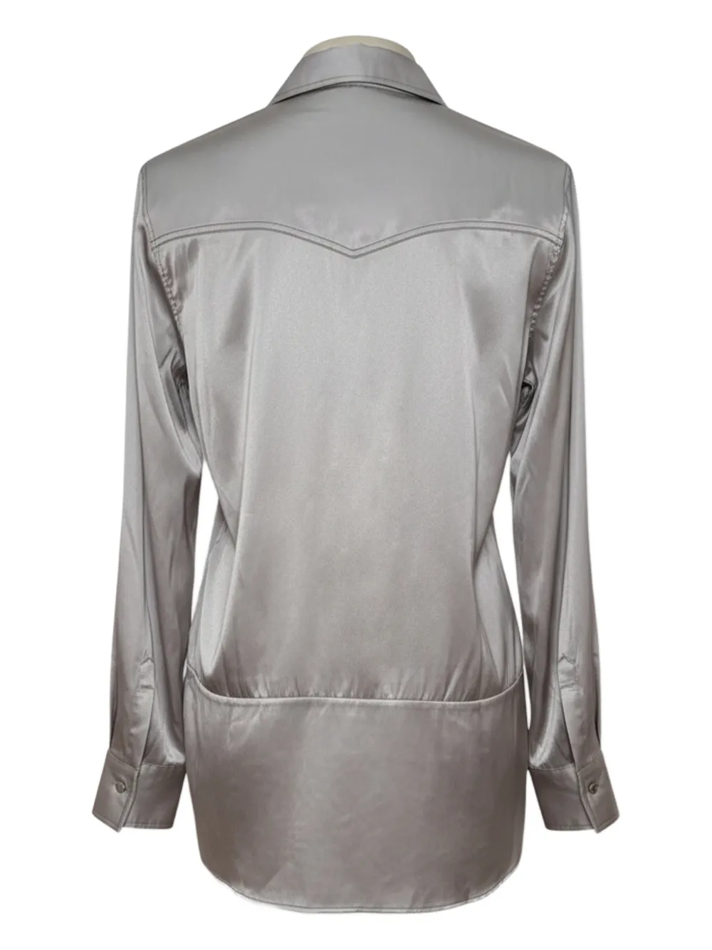 Brunello Cucinelli Blouse met satijnen zak - Zilver