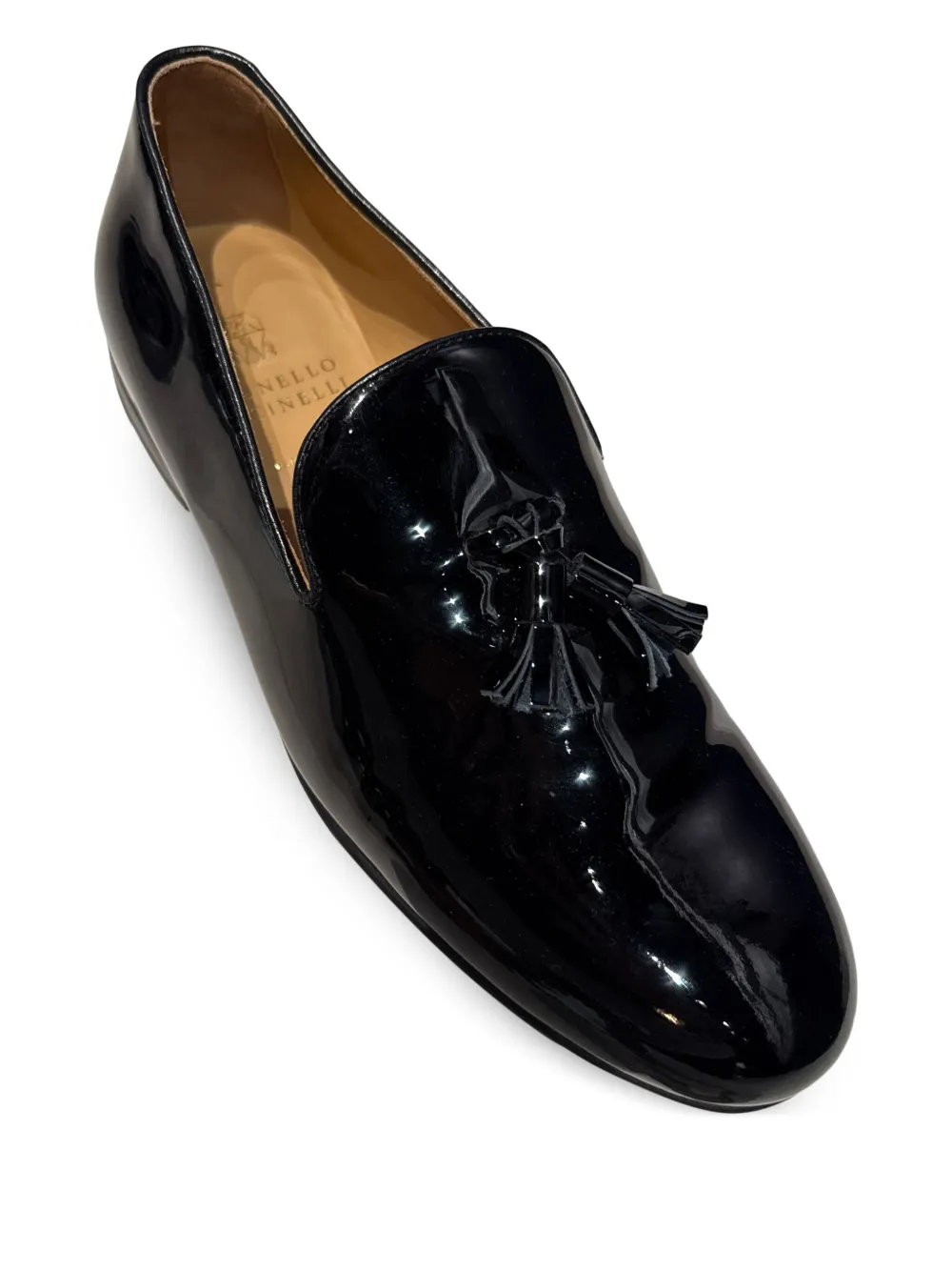 Brunello Cucinelli patent loafers Black