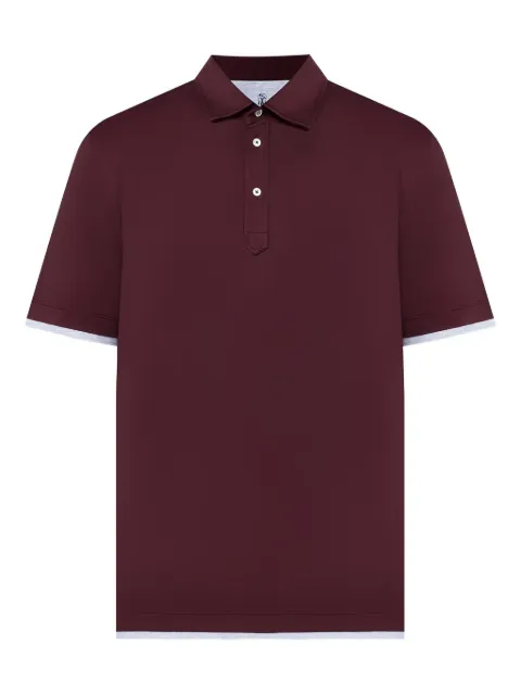 Brunello Cucinelli two-tone trim polo shirt