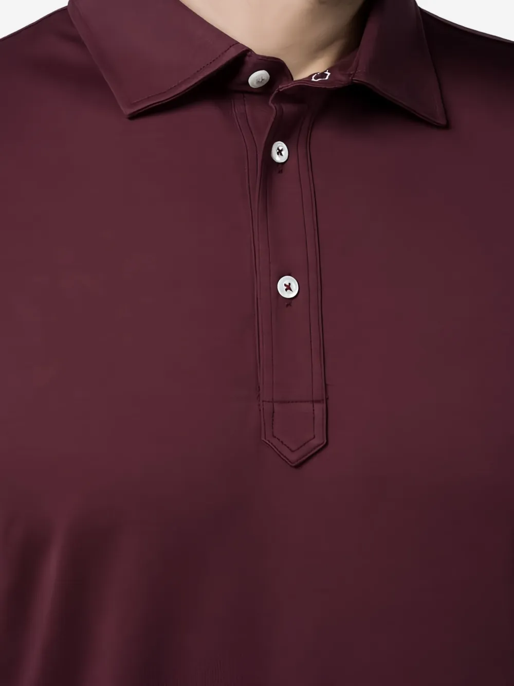 Brunello Cucinelli two-tone trim polo shirt Rood